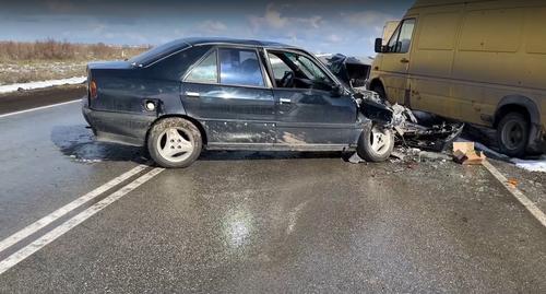 Авария в гололед в Крыму Авария в гололед в Крыму