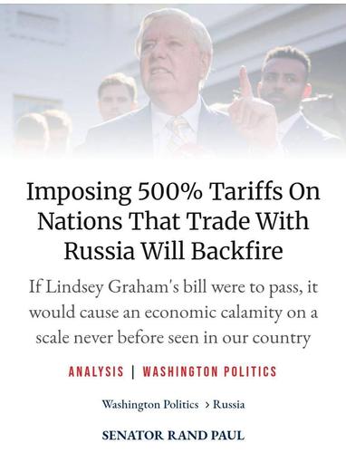 «Экономическая катастрофа для США»: сенатор-трампист резко раскритиковал законопроект Линдси Грэма о санкциях против России «Экономическая катастрофа для США»: сенатор-трампист резко раскритиковал законопроект Линдси Грэма о санкциях против России